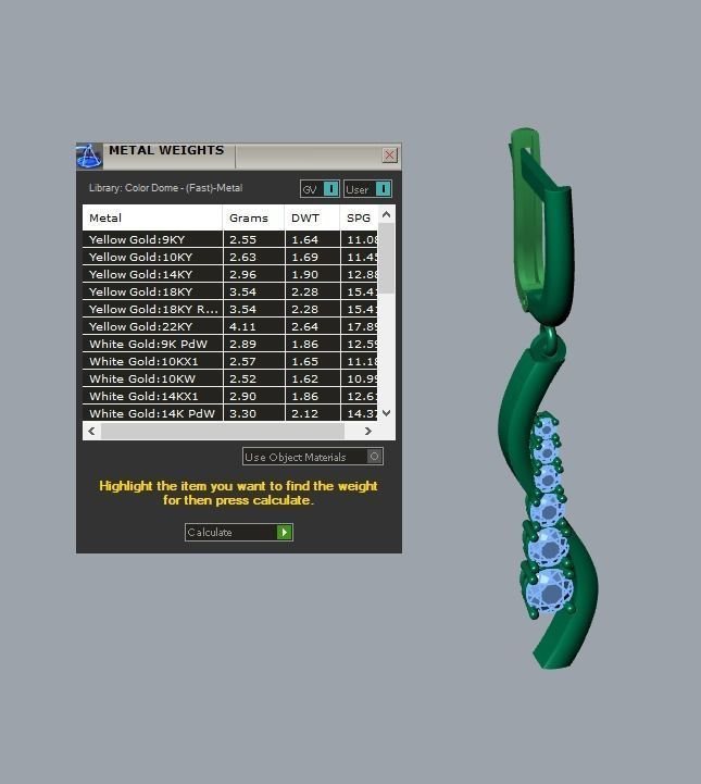 17 hanging earrings in this package 3D Model Collection_90