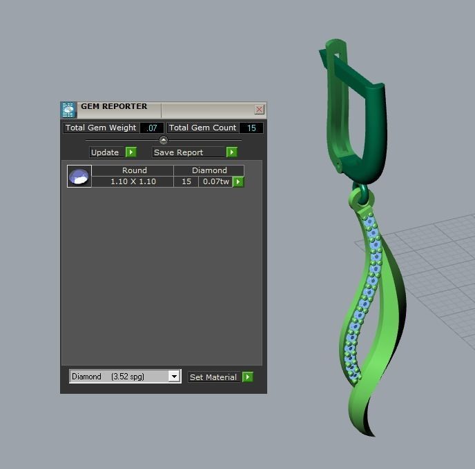 17 hanging earrings in this package 3D Model Collection_49