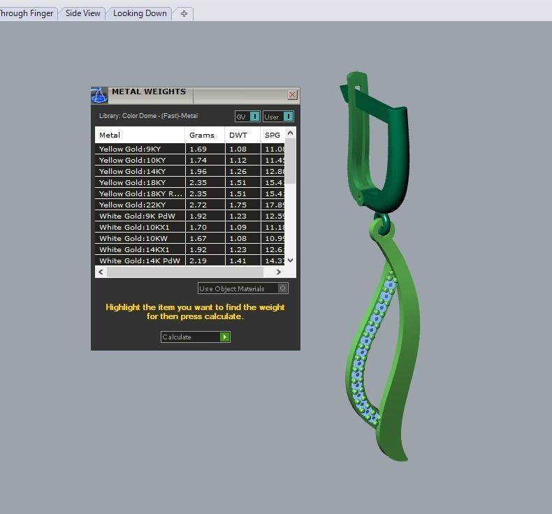 17 hanging earrings in this package 3D Model Collection_25