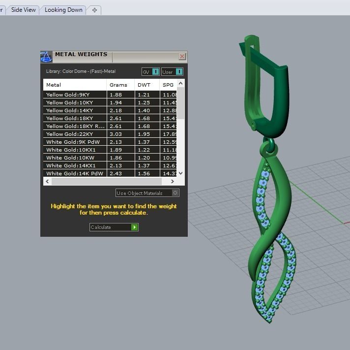 17 hanging earrings in this package 3D Model Collection_60