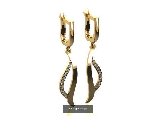17 hanging earrings in this package 3D Model Collection_4