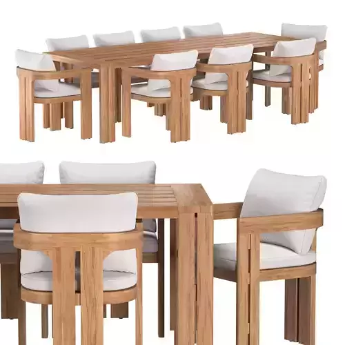 MATIRA TEAK DINING Group 3D model