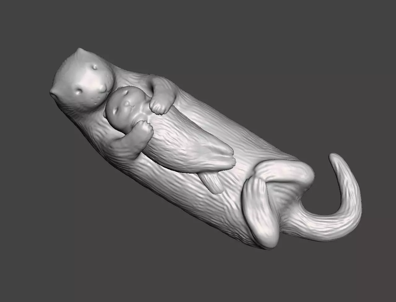Otters 3D print model_0