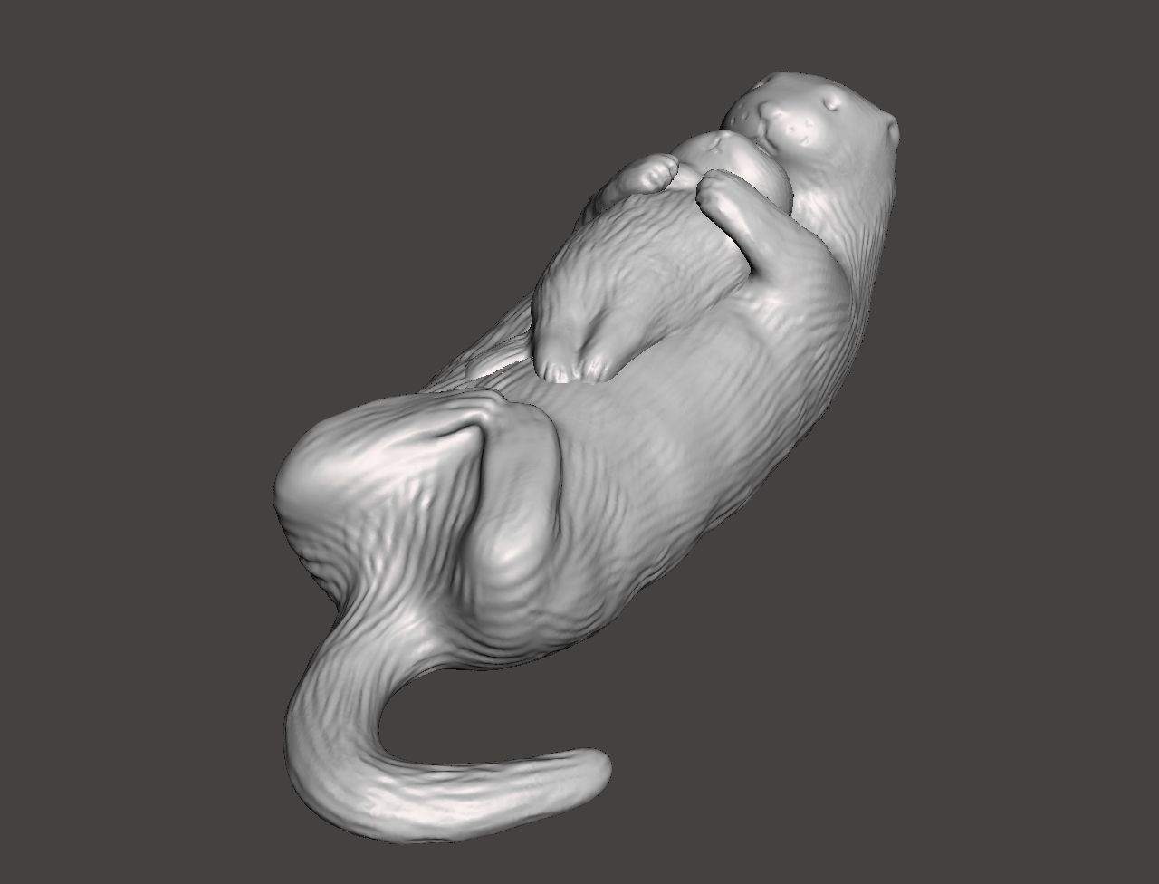 Otters 3D print model_6
