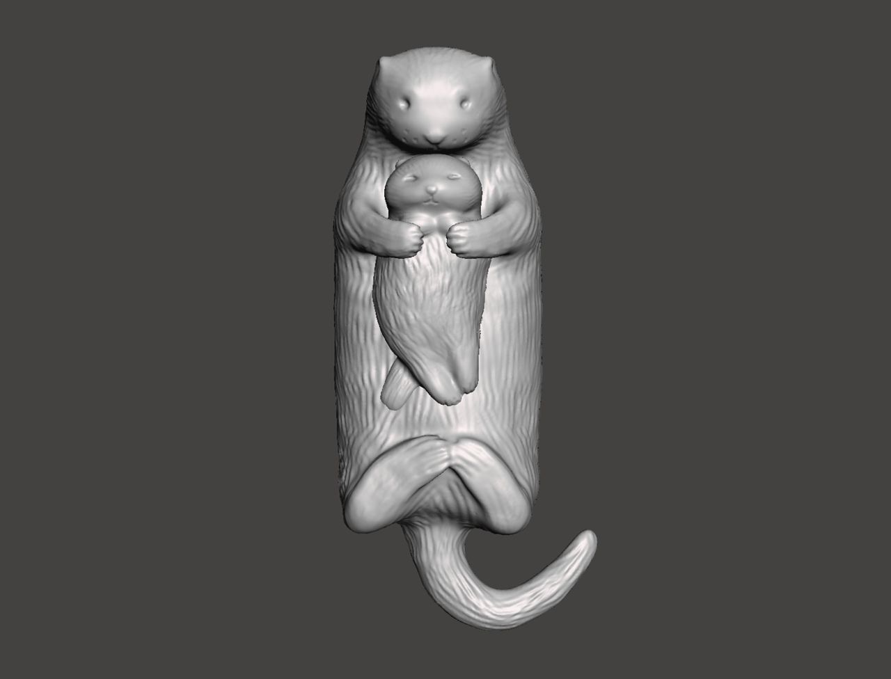 Otters 3D print model_3
