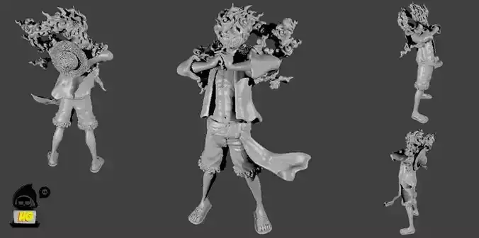 Luffy Nika - One piece 3D print model 3D print model
