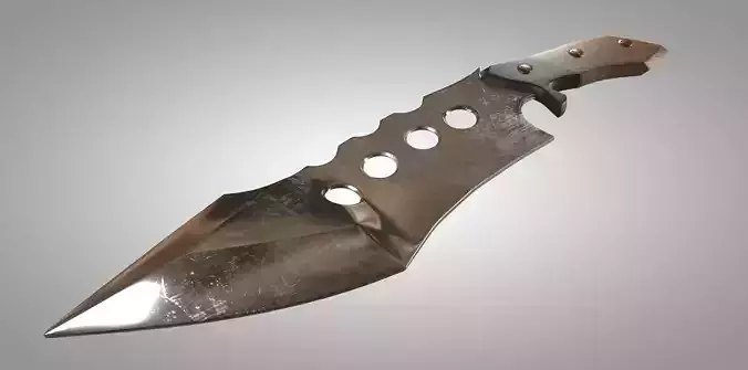 Combat Knife Low-poly 3D model