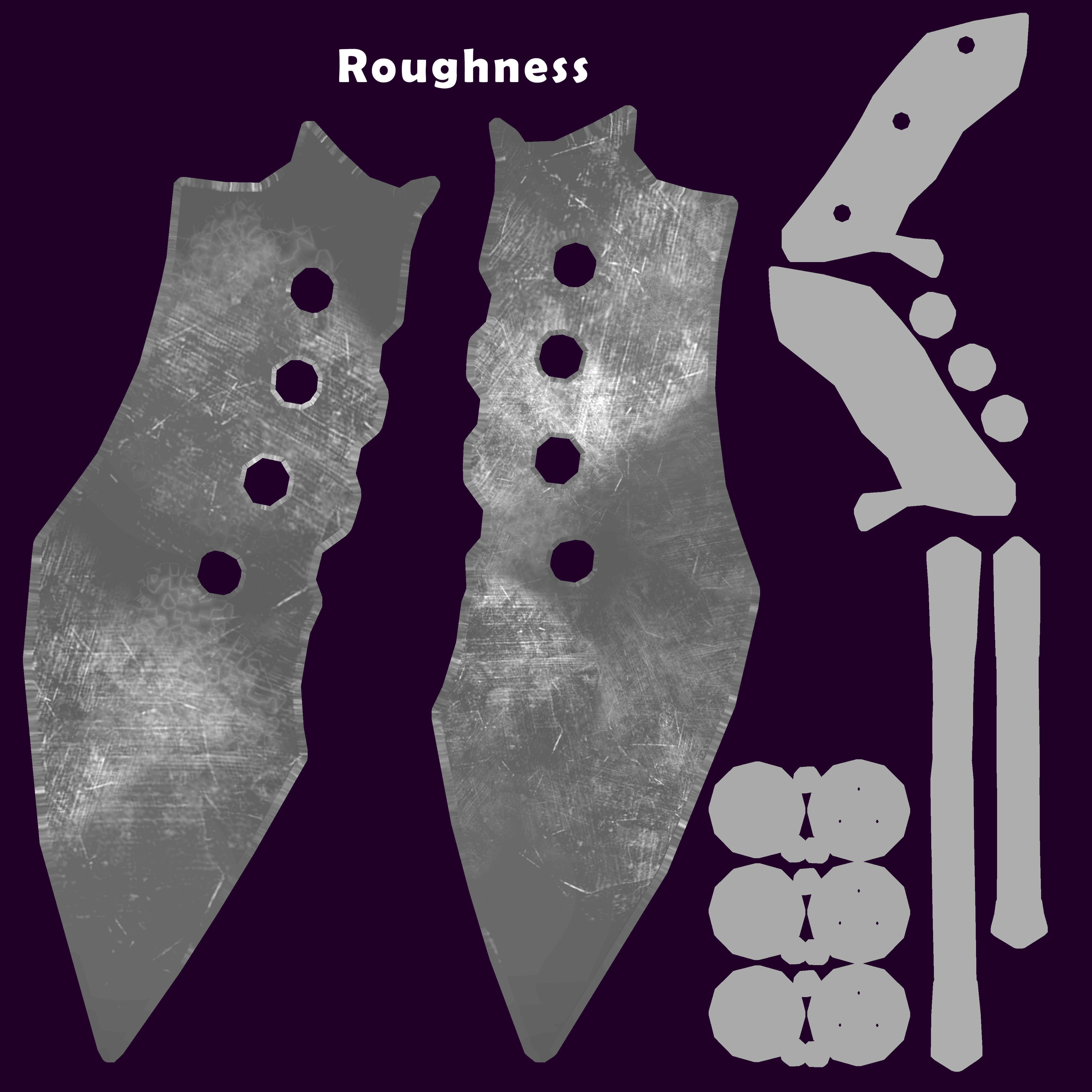 Combat Knife Low-poly 3D model_8