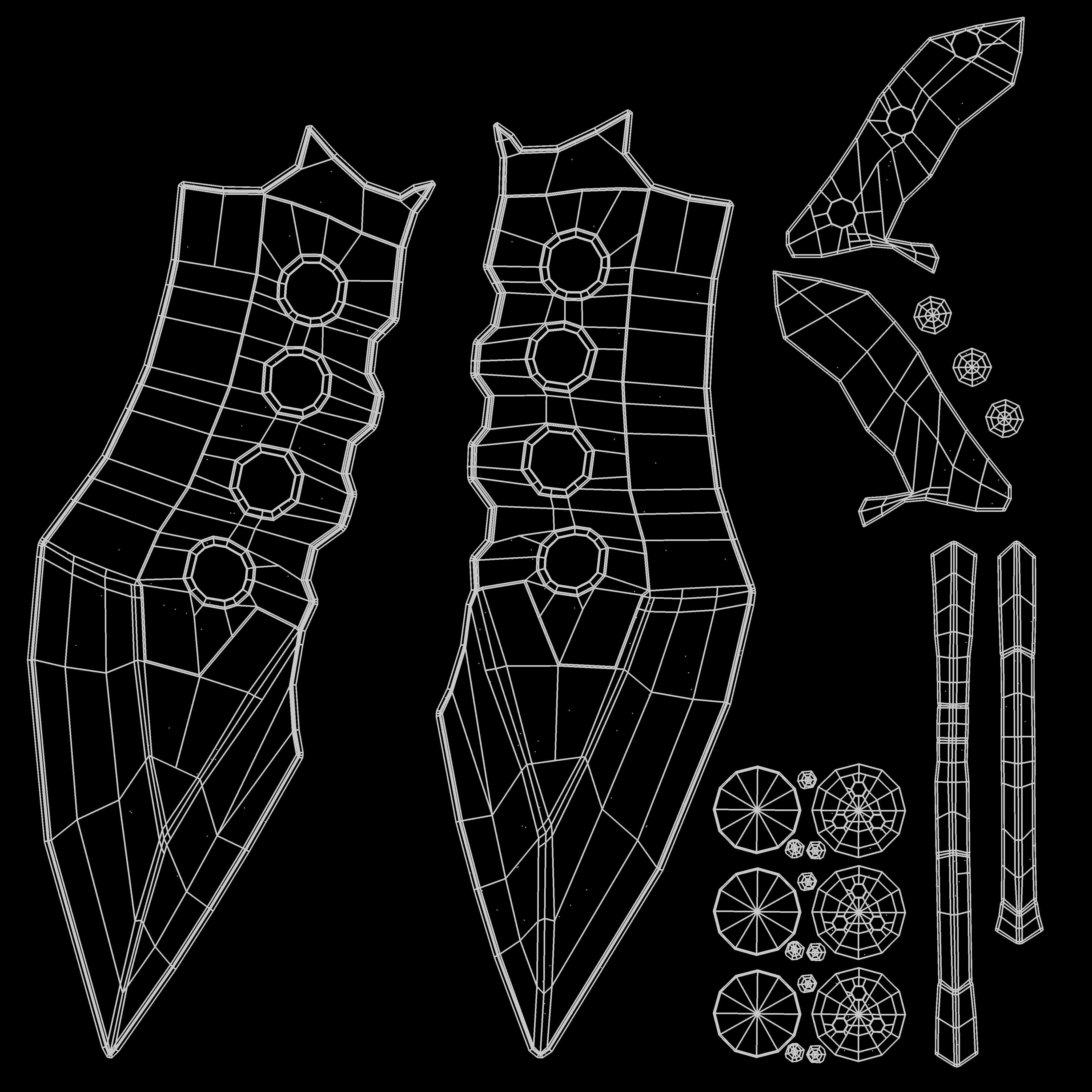 Combat Knife Low-poly 3D model_11