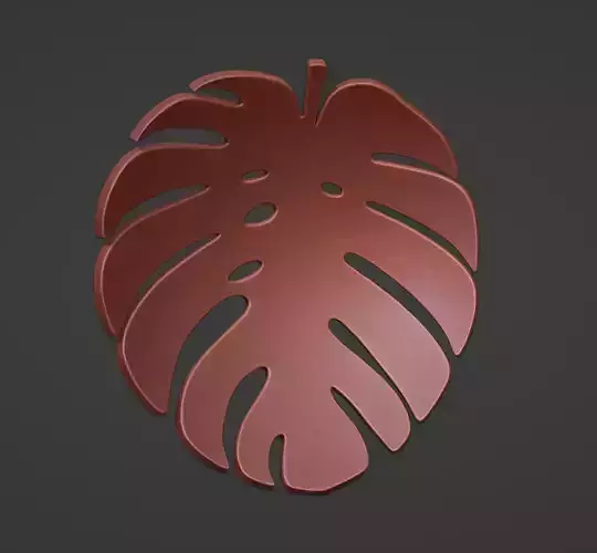 Monstera Plant Shape Bowl 3D print model
