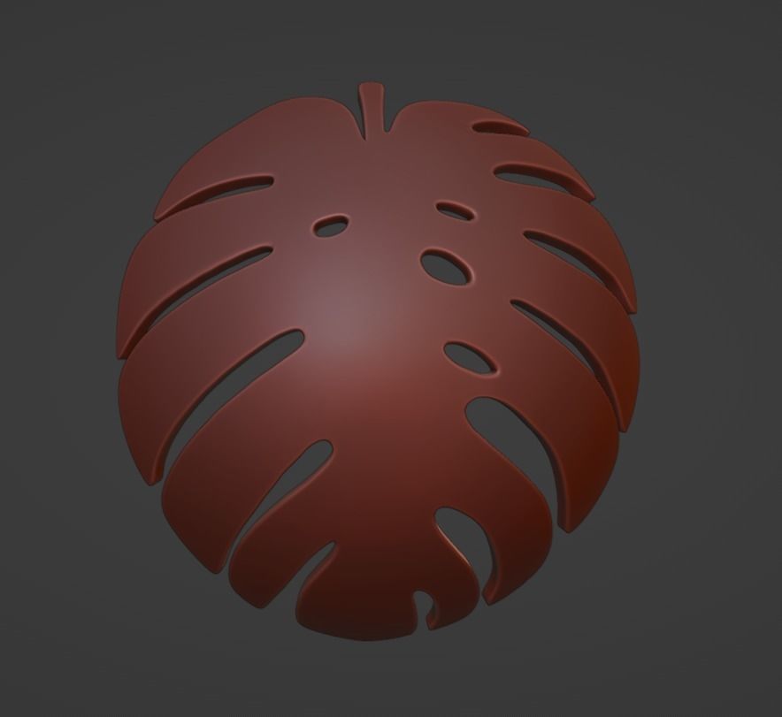 Monstera Plant Shape Bowl 3D print model_1