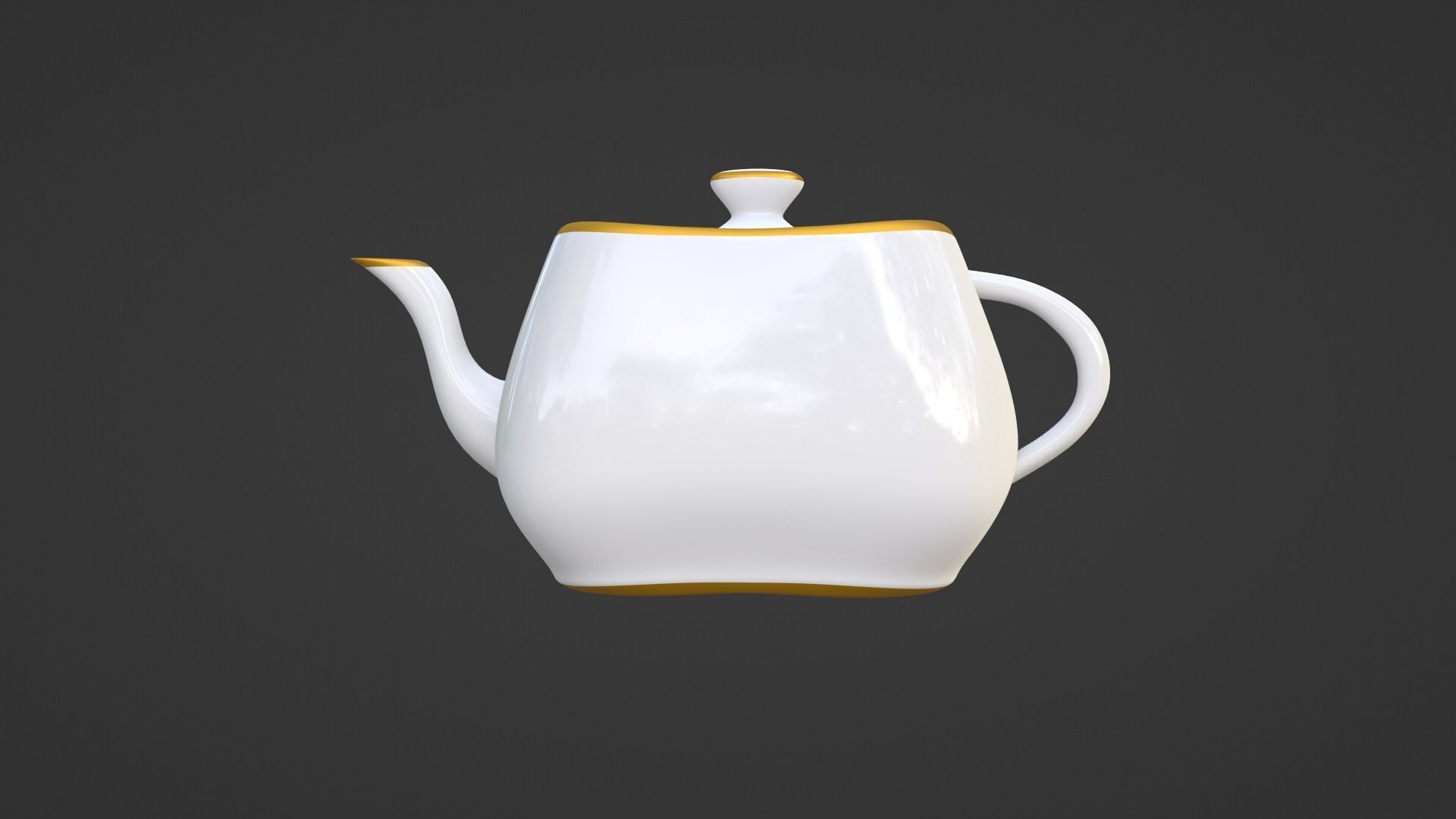 White Porcelain tea set 2 3D model_26