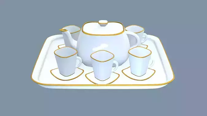 White Porcelain tea set 2