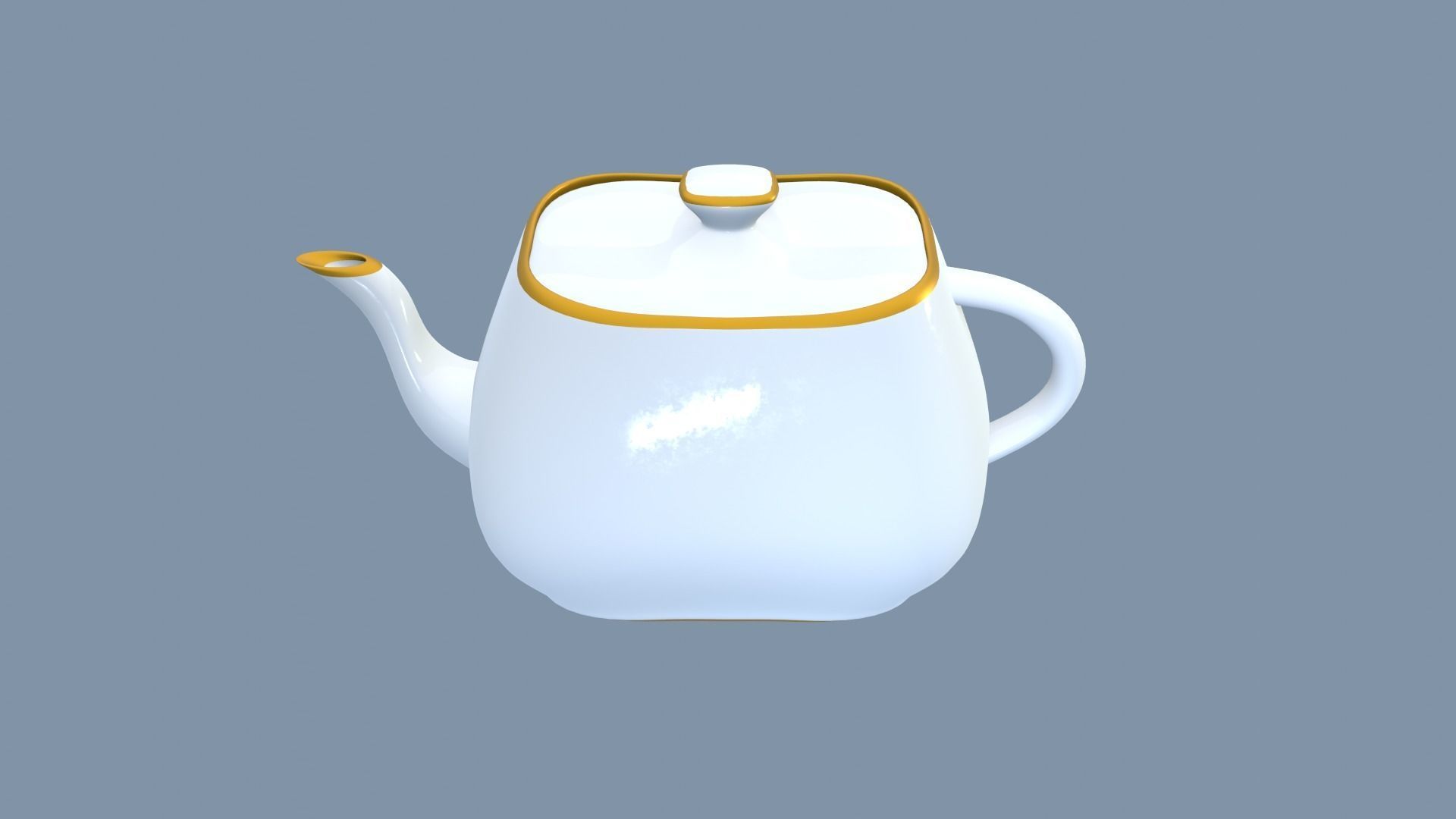 White Porcelain tea set 2 3D model_28