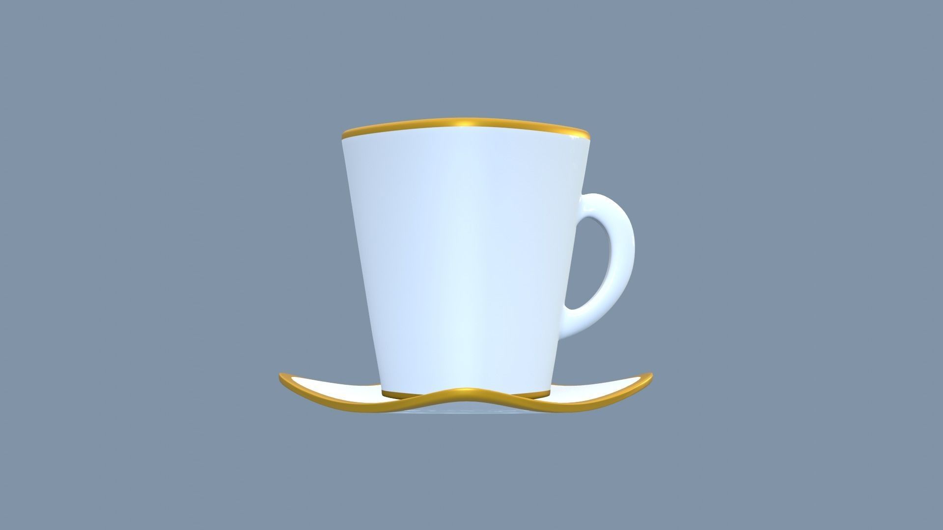 White Porcelain tea set 2 3D model_22