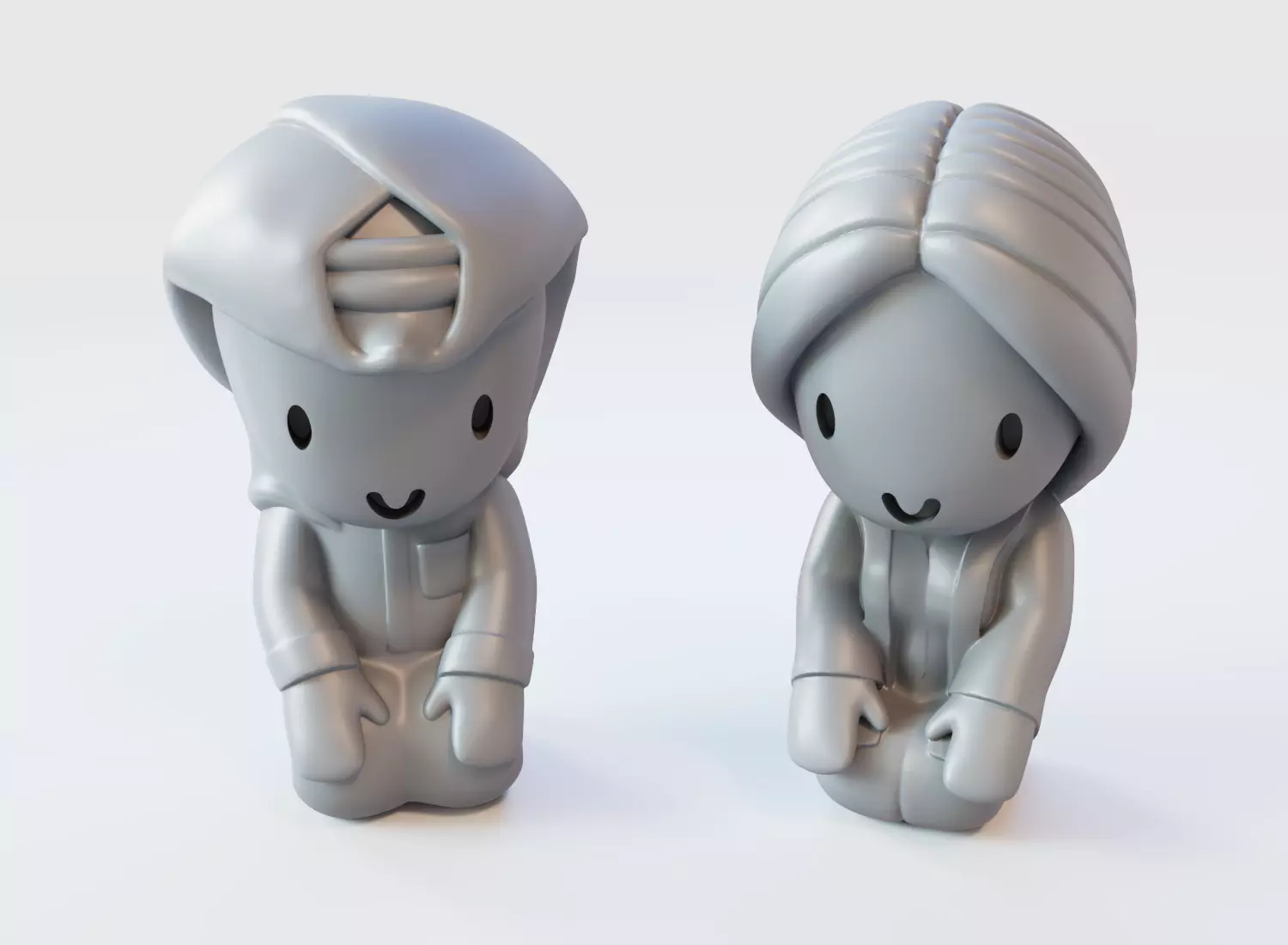 arab man -woman 3D print model
