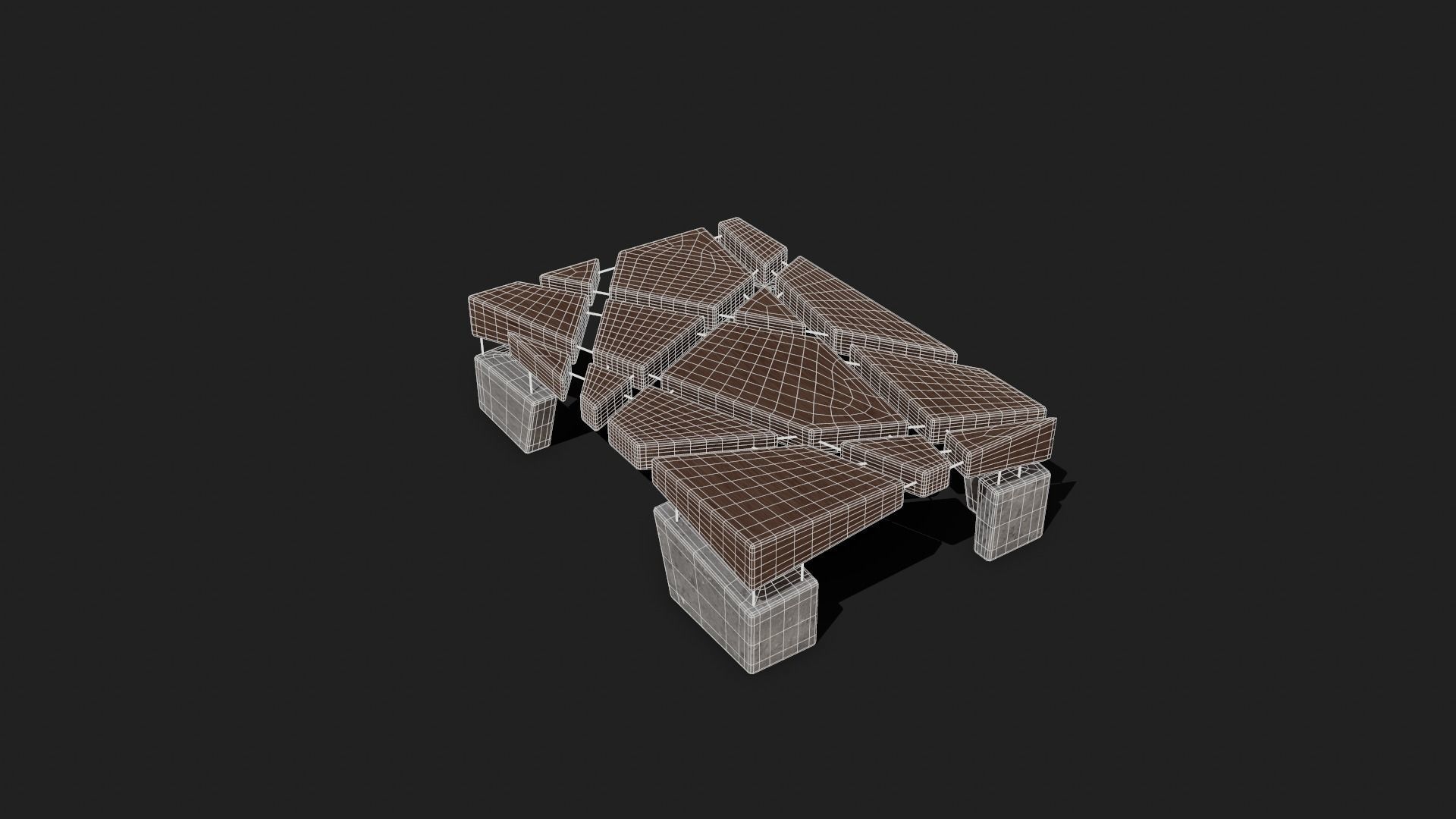 Modern Table 3D model_5