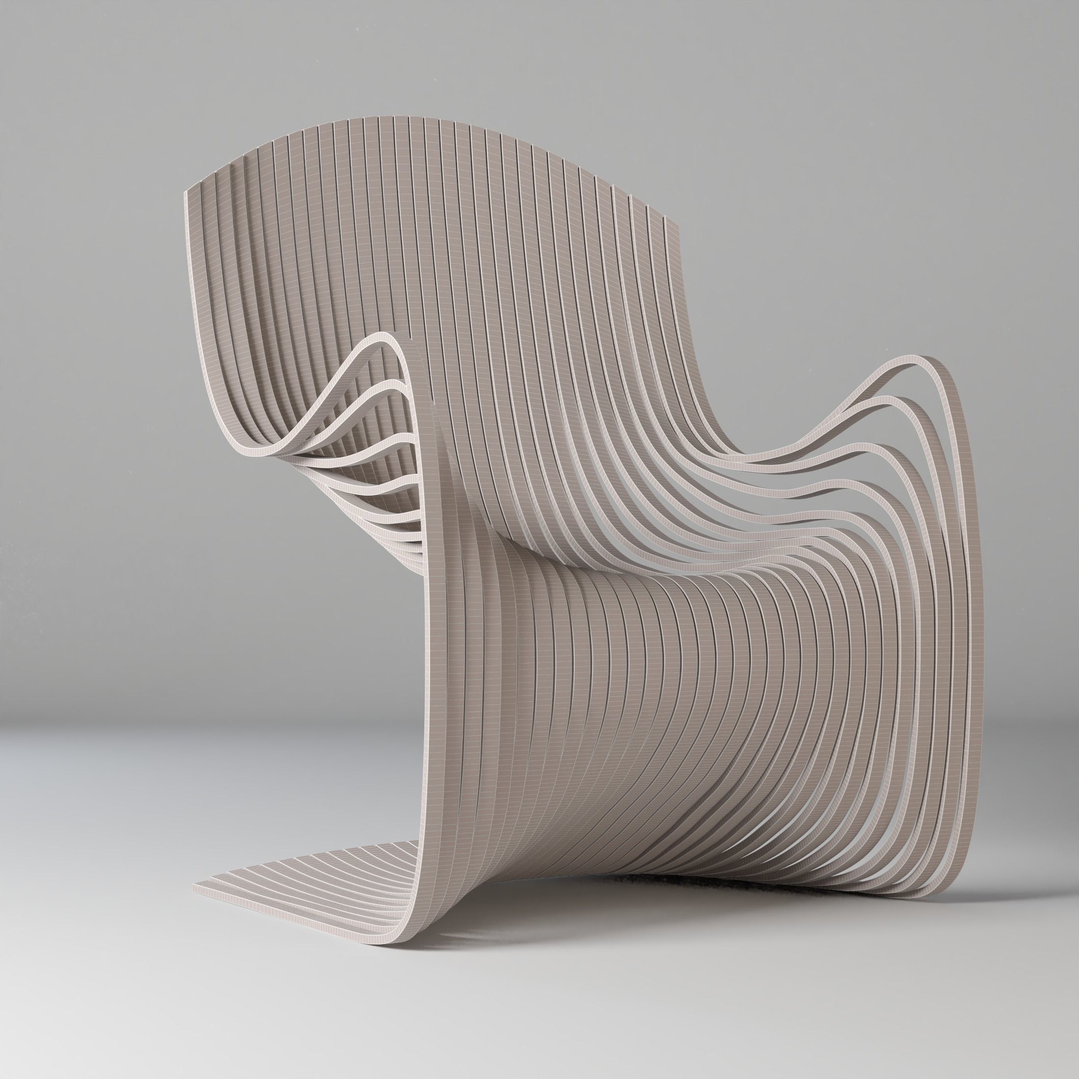 Parametric chair 3D model_1