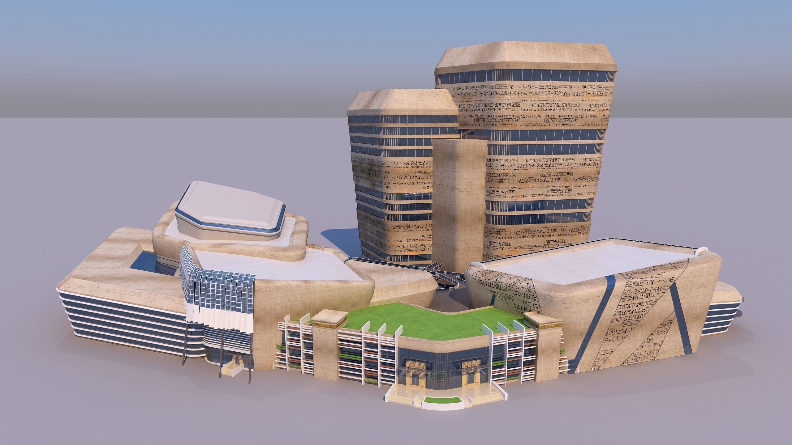 0159 - Complex Building 3D model_4