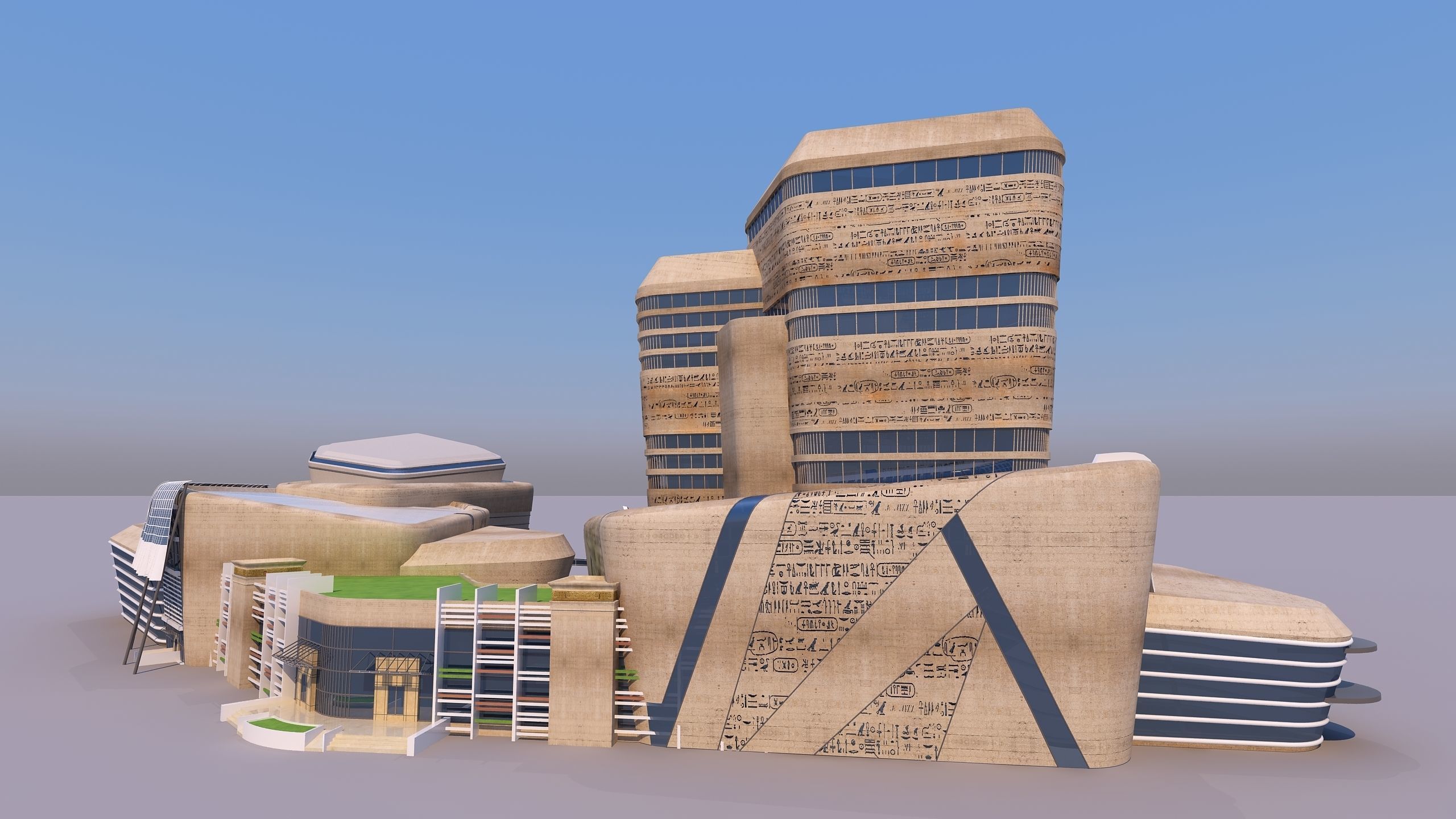 0159 - Complex Building 3D model_1