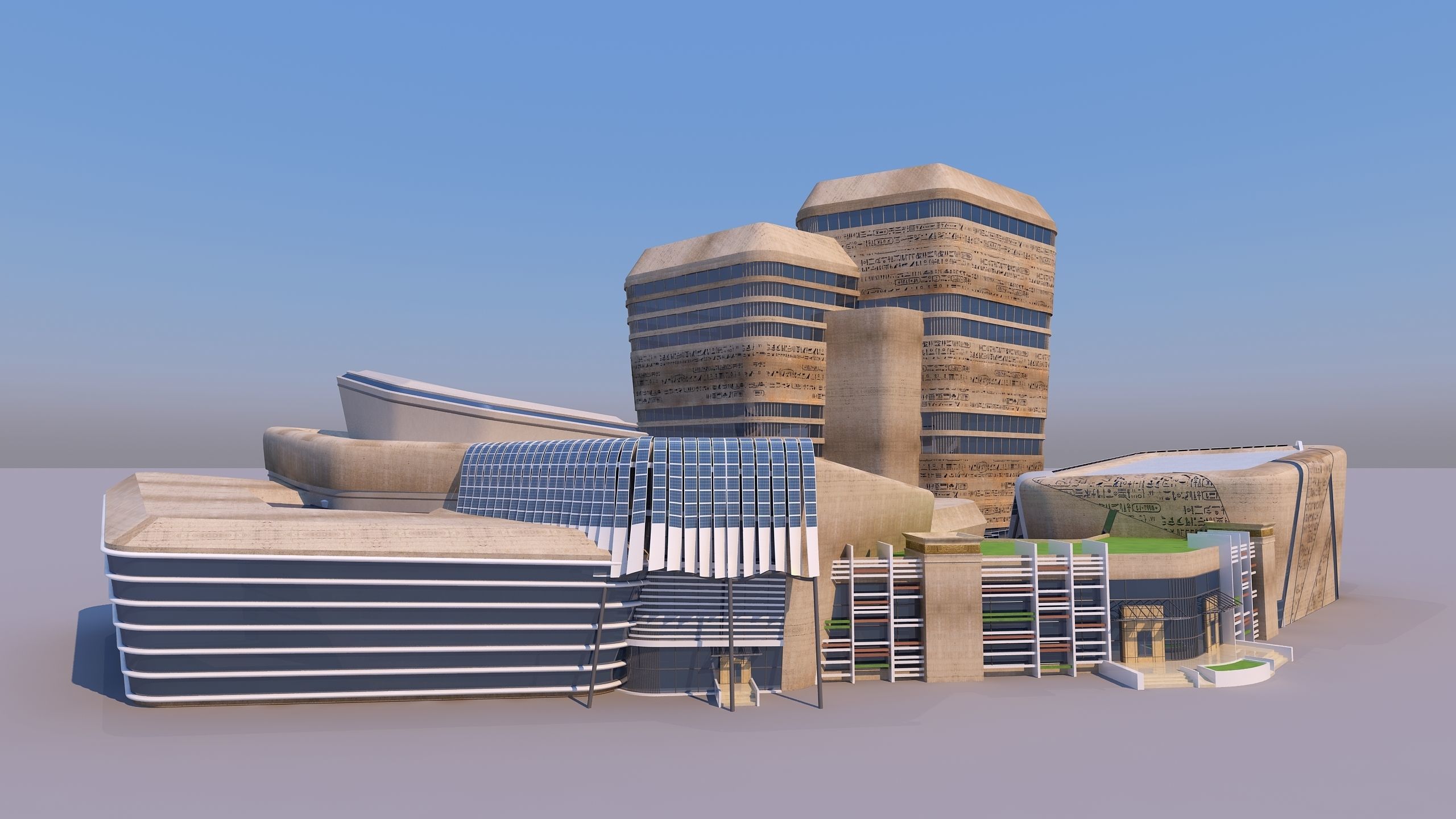 0159 - Complex Building 3D model_2