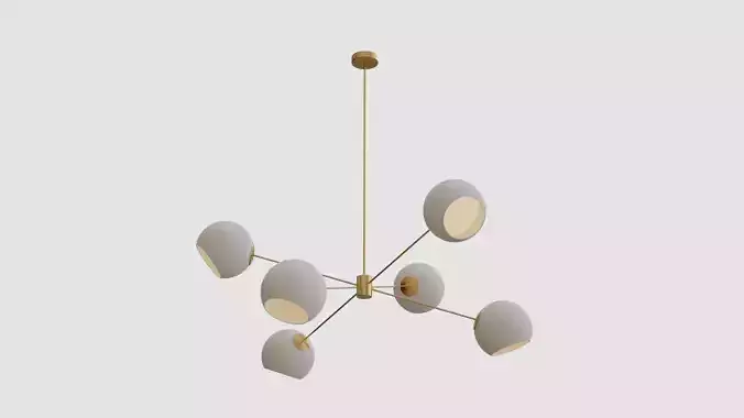 Staggered Glass 6-Light Chandelier