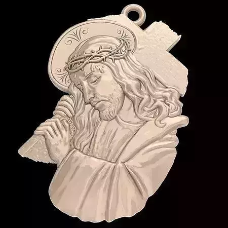 jesus medallion ready for print  3D model