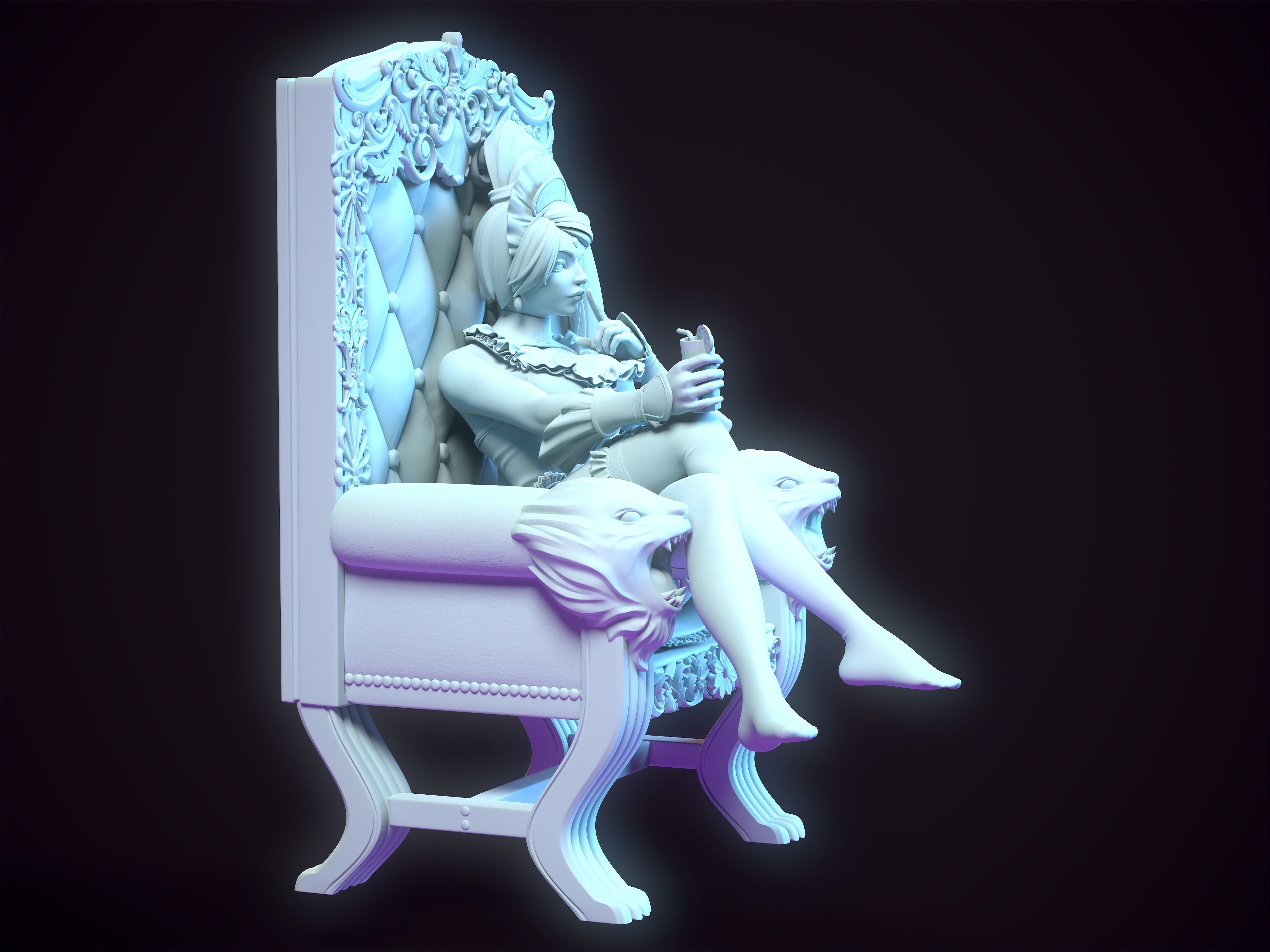 French Maid Nidalee 3D print model_9