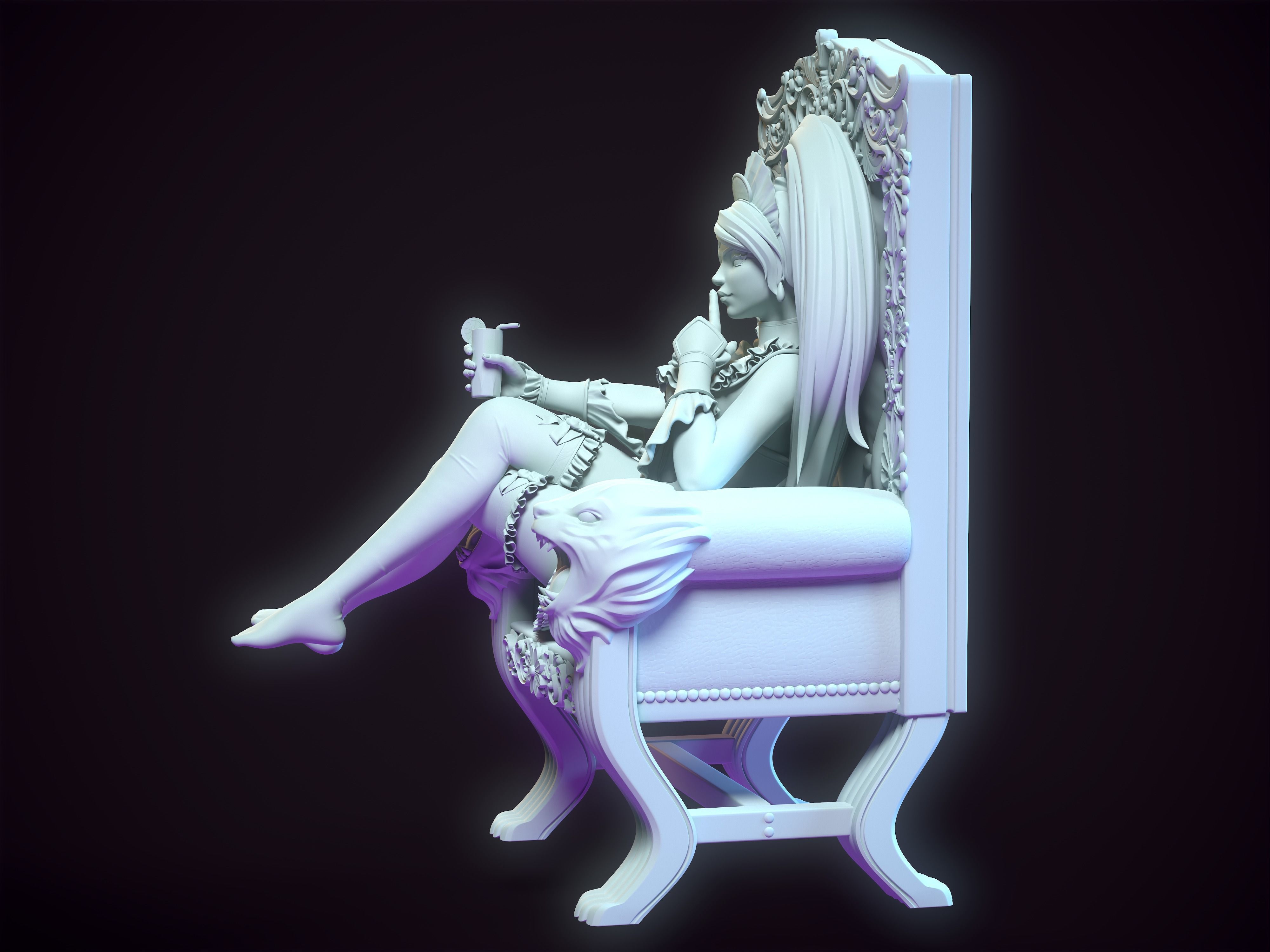 French Maid Nidalee 3D print model_7