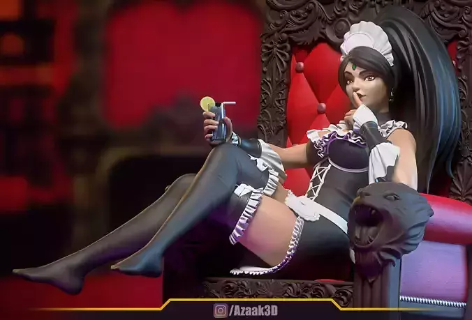 French Maid Nidalee 3D print model