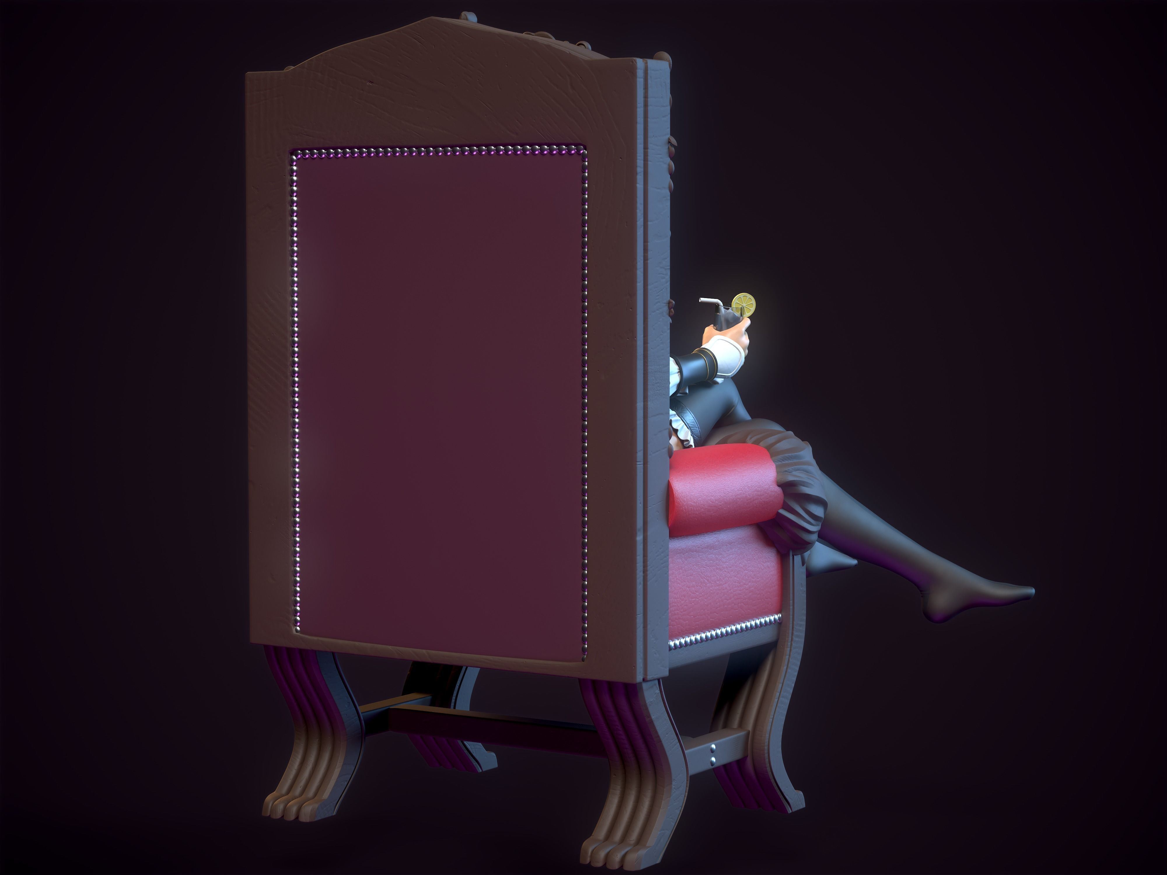 French Maid Nidalee 3D print model_12