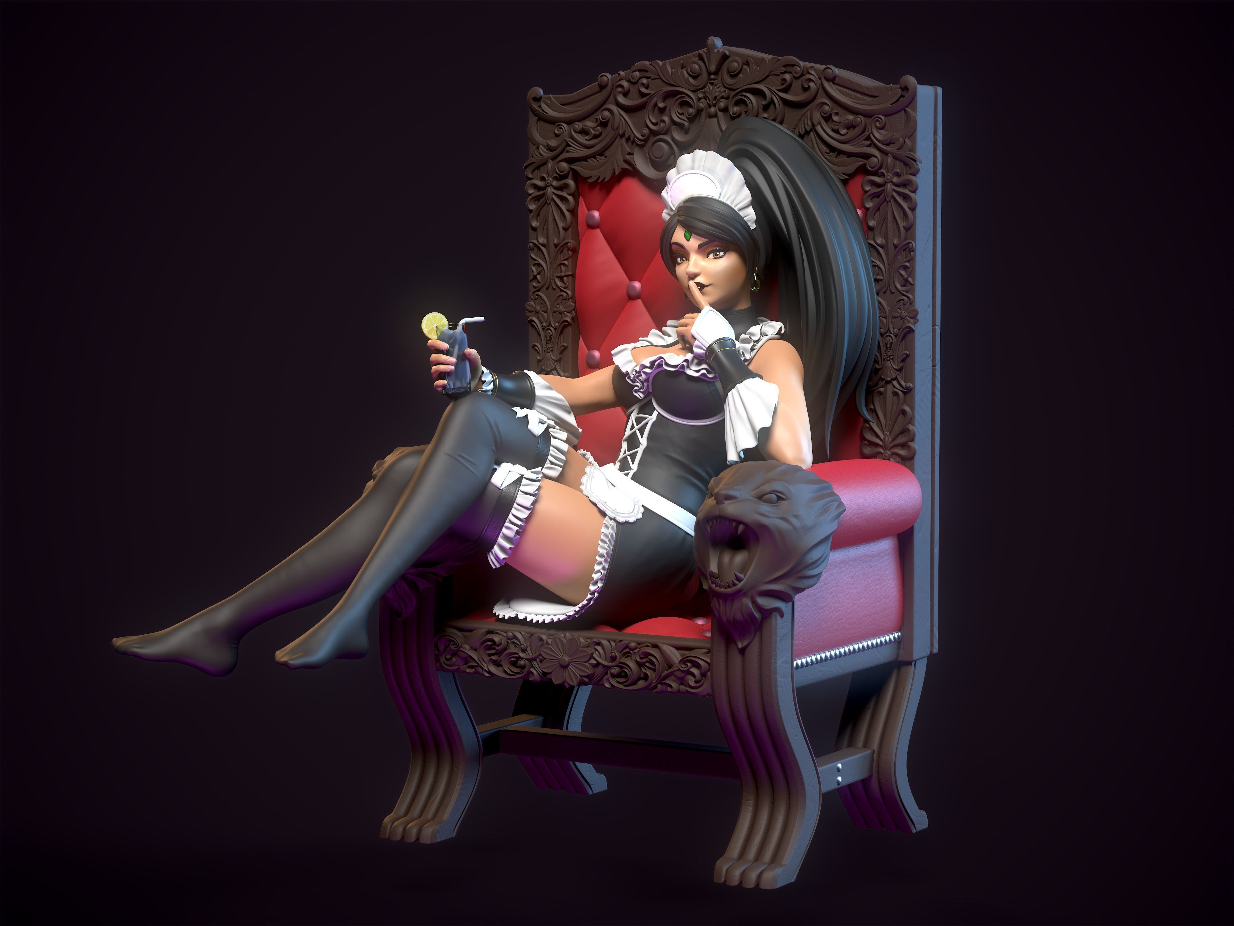 French Maid Nidalee 3D print model_6