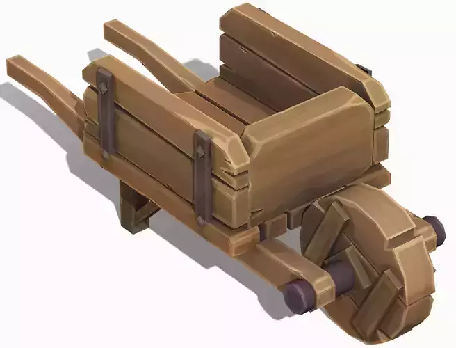 Stylized Wheelbarrow - PBR Game Ready