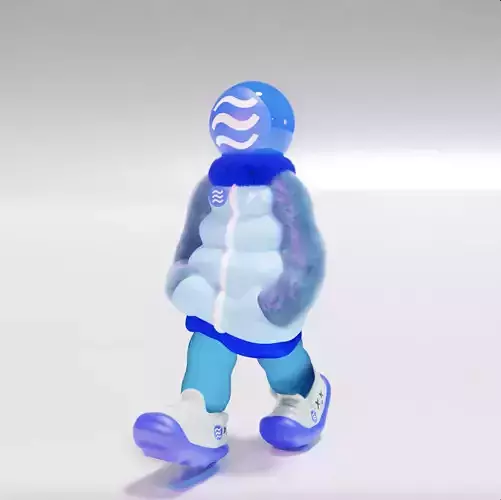 walk animated man 3D model