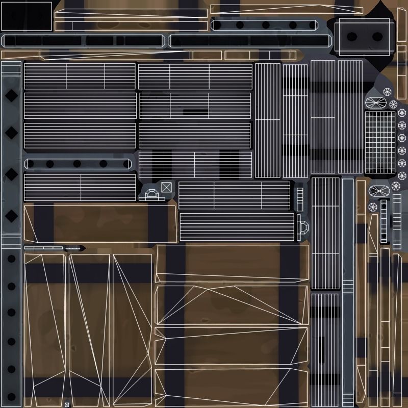 Stylized Wooden Cage - PBR Game Ready Low-poly 3D model_12