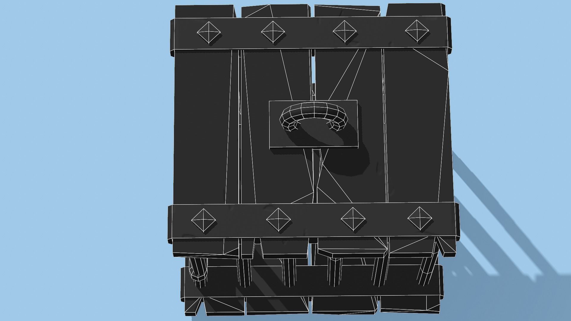 Stylized Wooden Cage - PBR Game Ready Low-poly 3D model_8