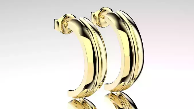 Simple semi-hoops earrings  