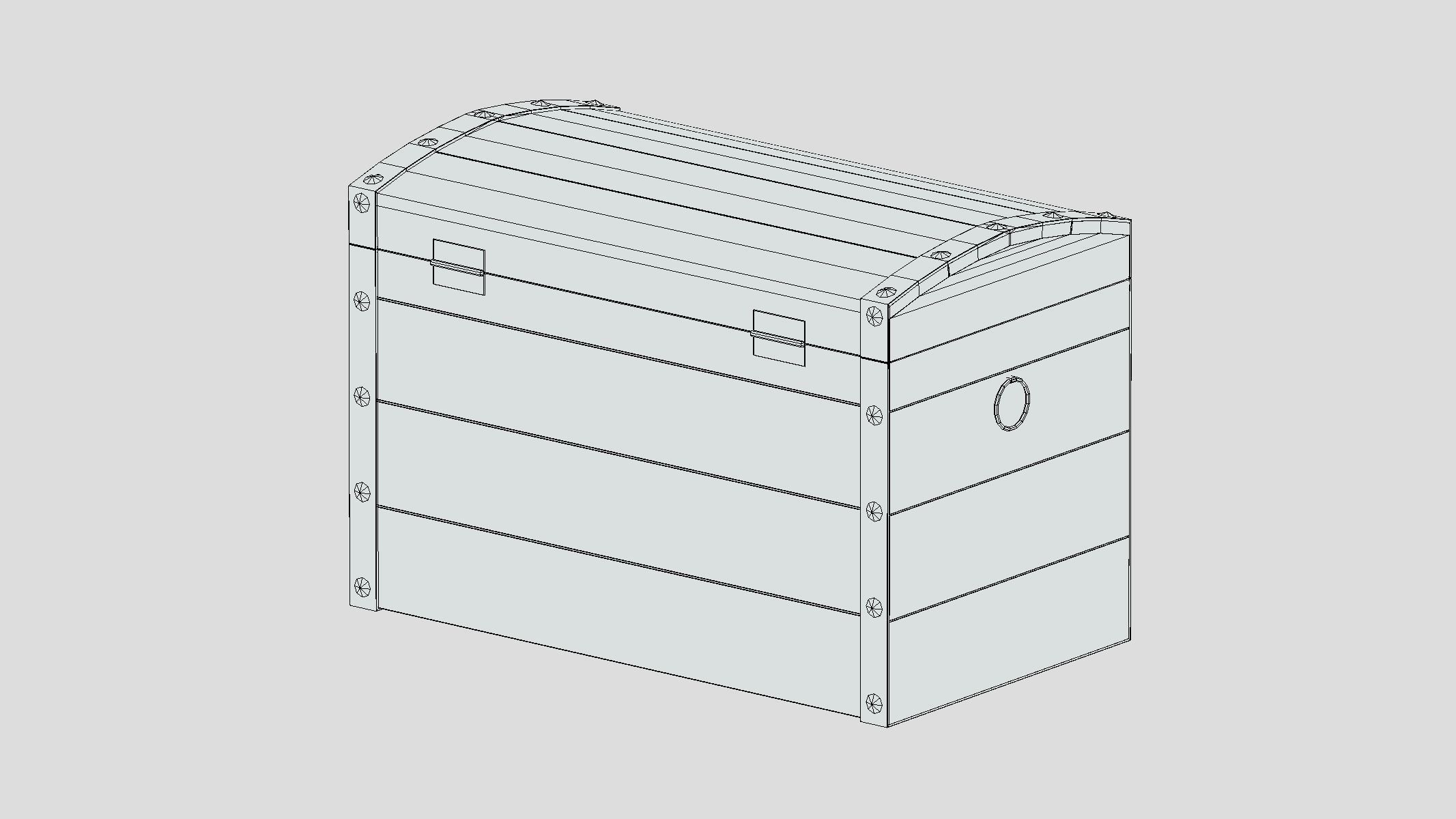 Treasure Chest Box 10 Low Poly PBR Low-poly 3D model_10
