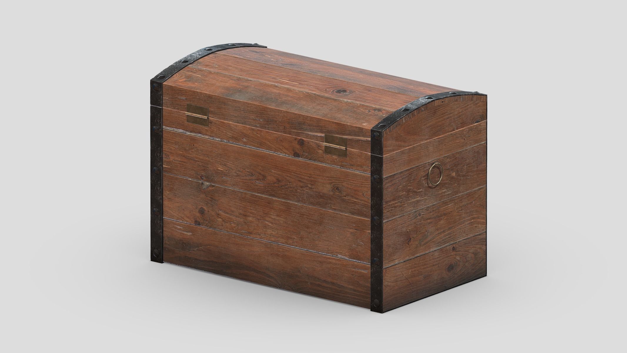 Treasure Chest Box 10 Low Poly PBR Low-poly 3D model_9