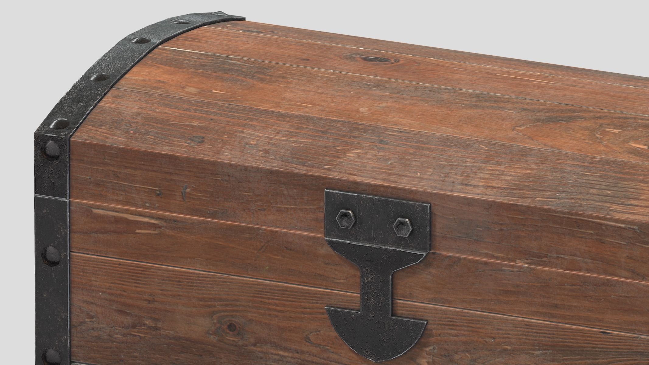 Treasure Chest Box 10 Low Poly PBR Low-poly 3D model_3