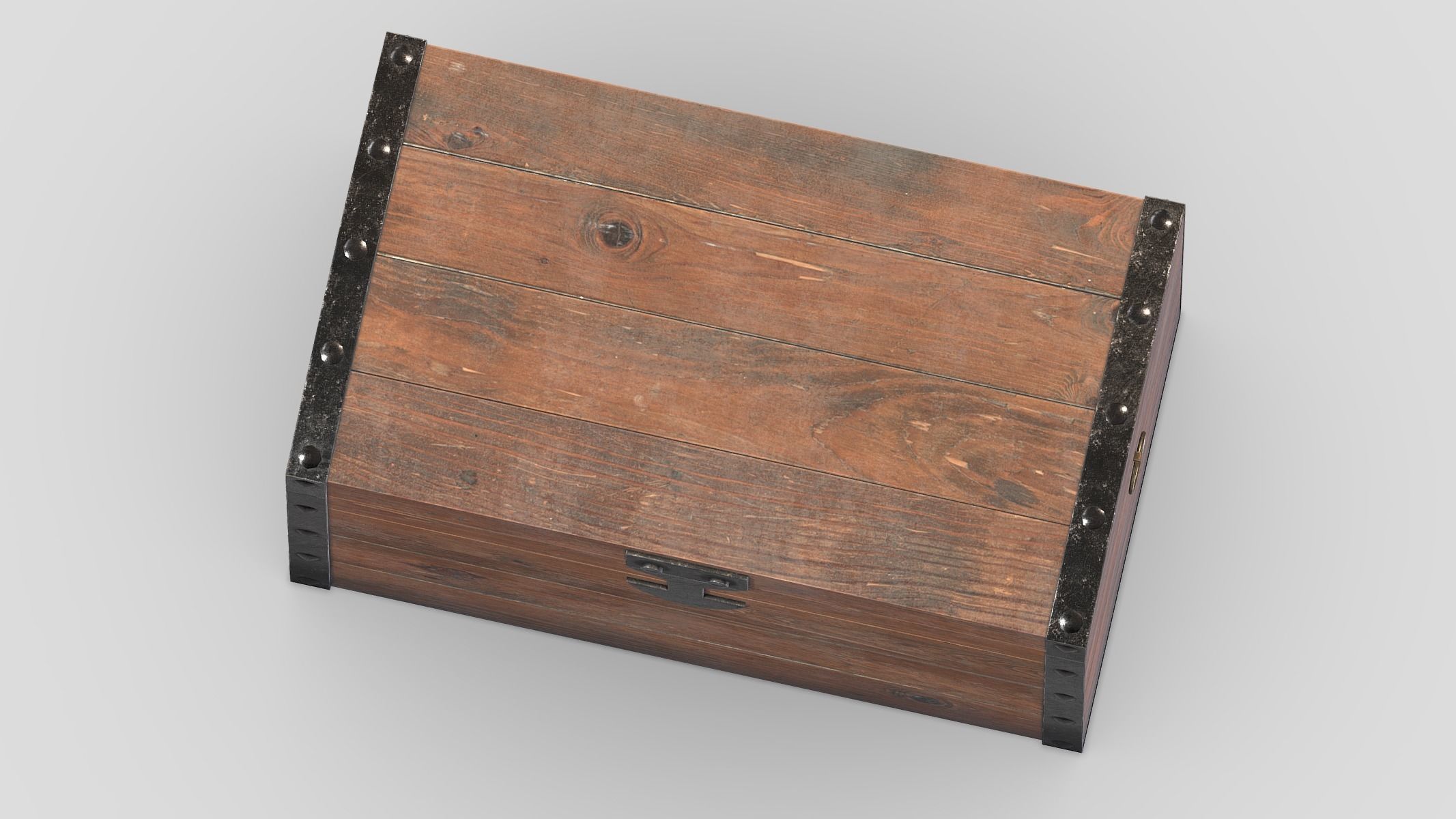 Treasure Chest Box 10 Low Poly PBR Low-poly 3D model_1