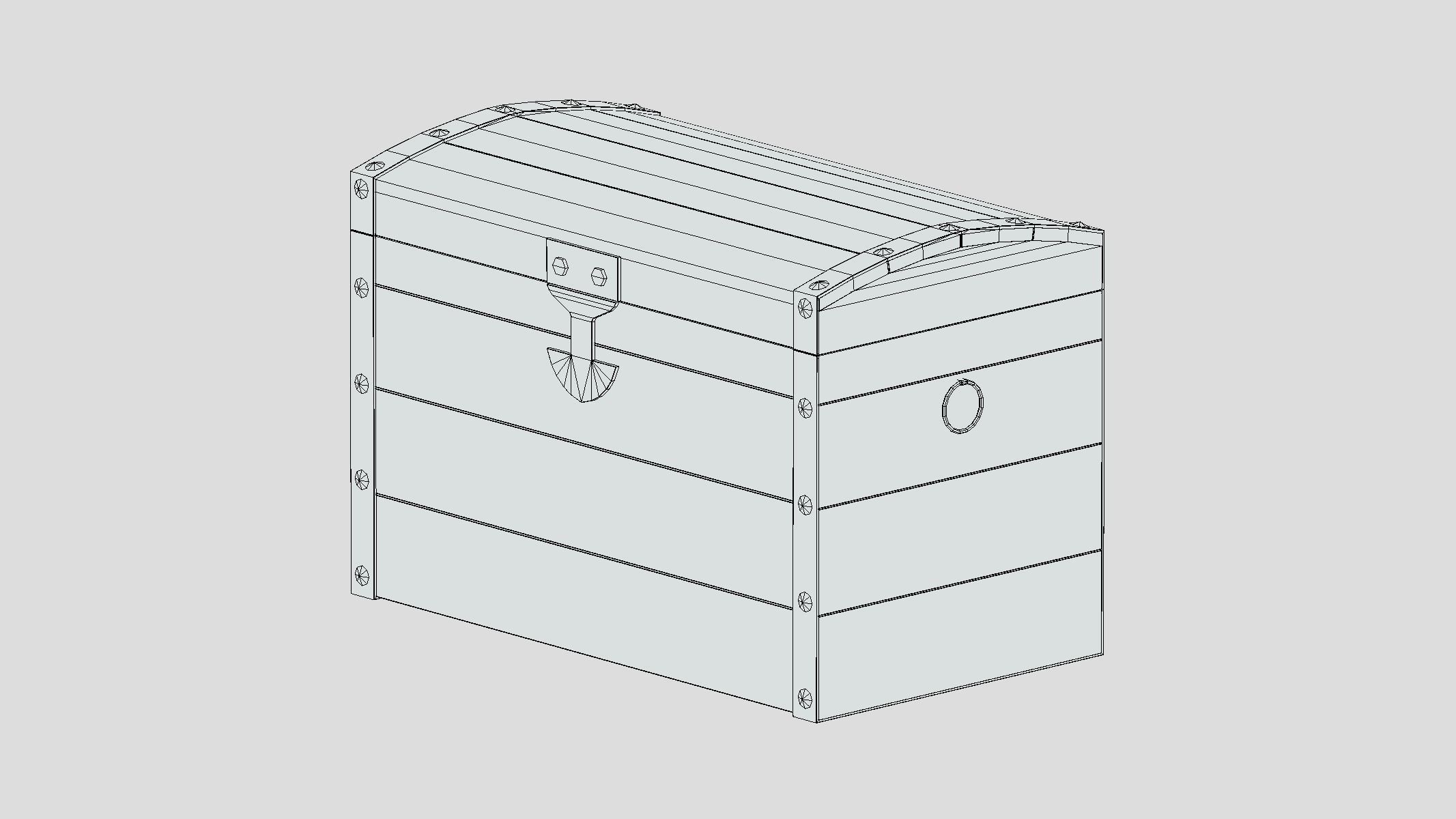 Treasure Chest Box 10 Low Poly PBR Low-poly 3D model_13