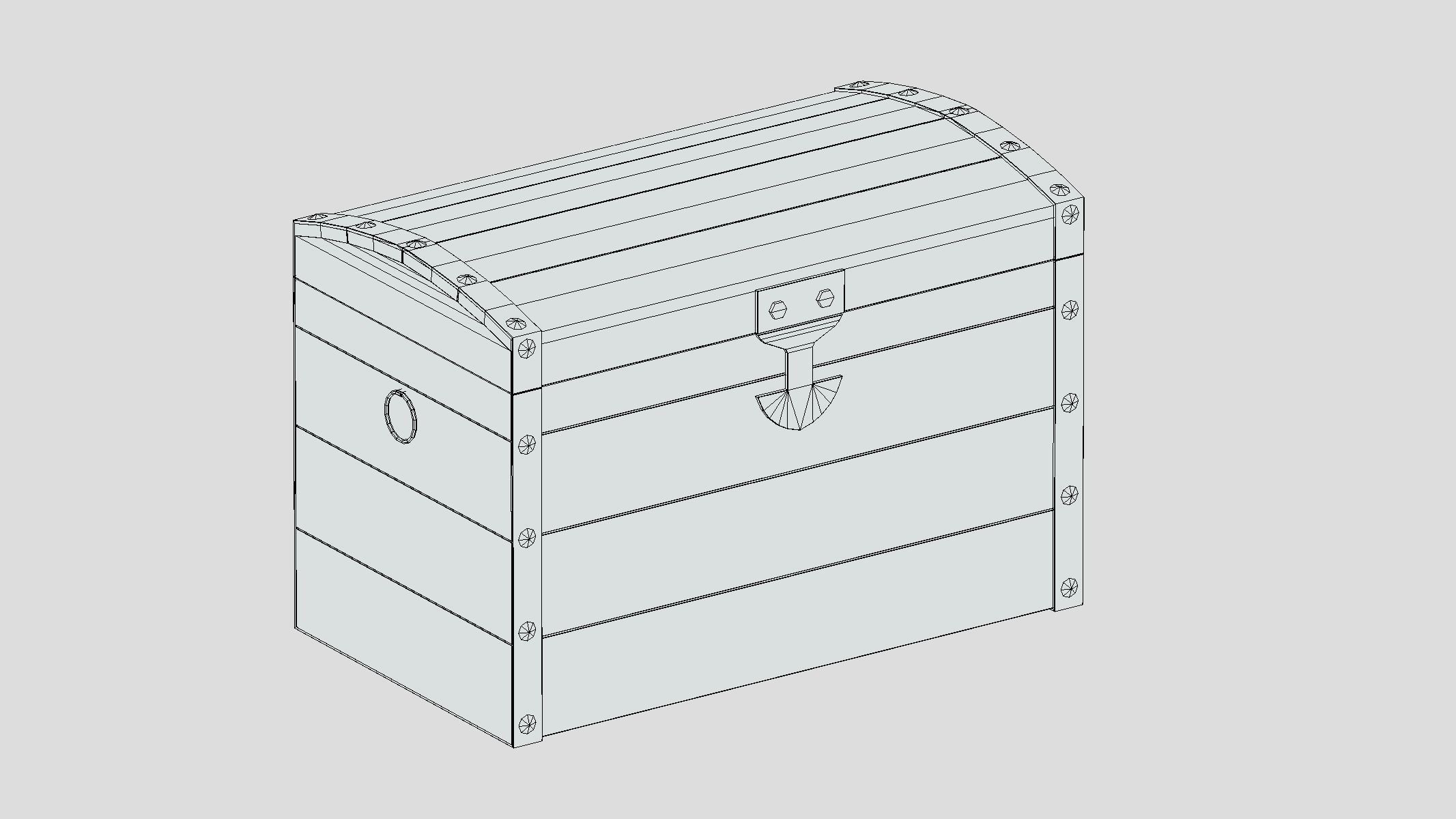 Treasure Chest Box 10 Low Poly PBR Low-poly 3D model_6