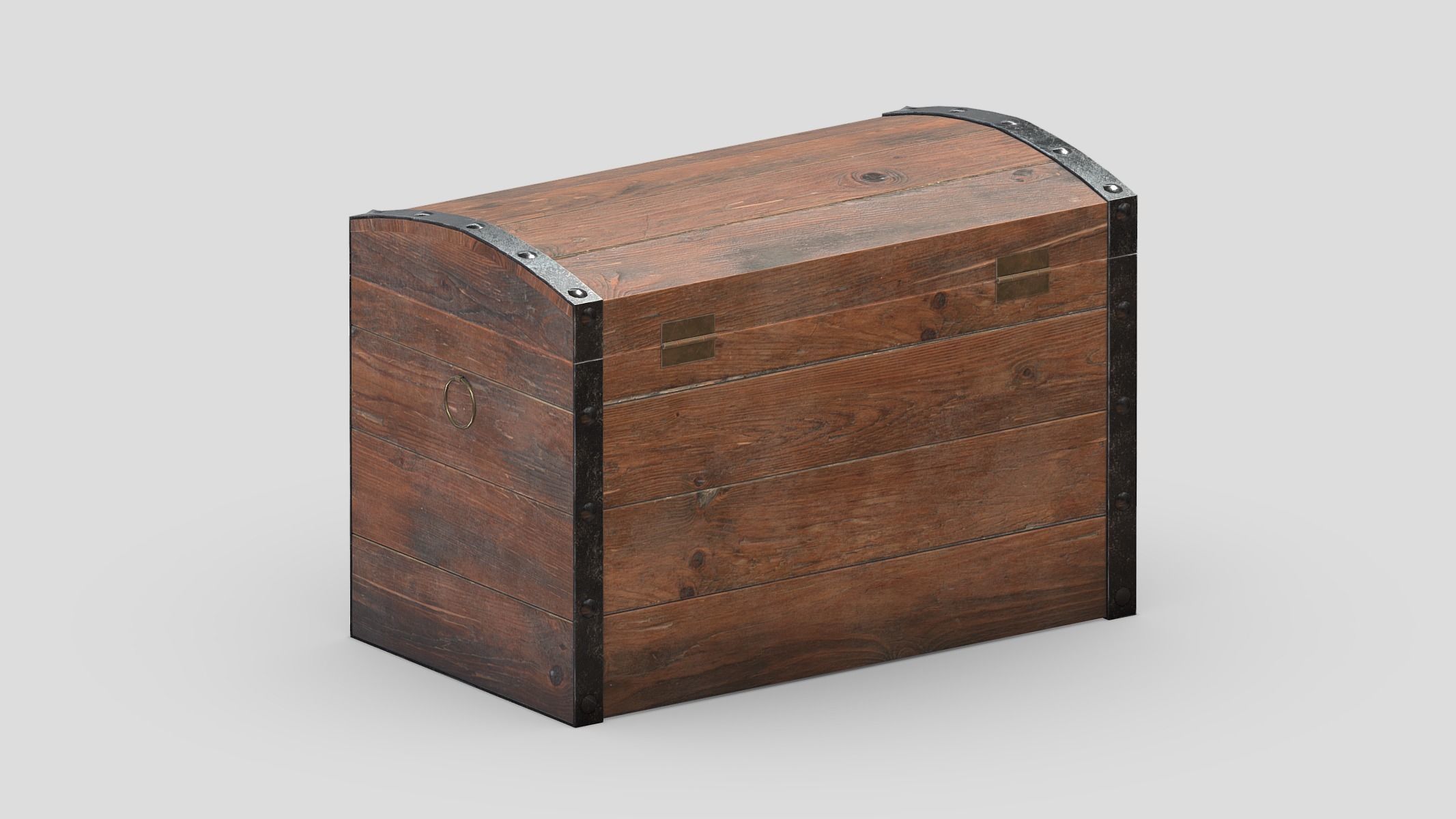Treasure Chest Box 10 Low Poly PBR Low-poly 3D model_11