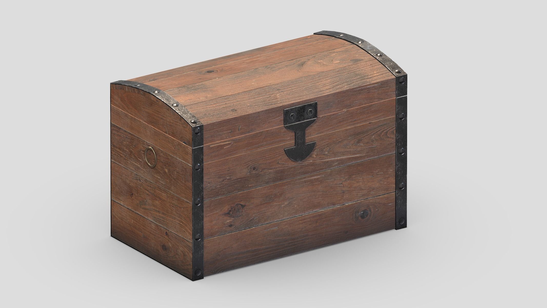 Treasure Chest Box 10 Low Poly PBR Low-poly 3D model_14