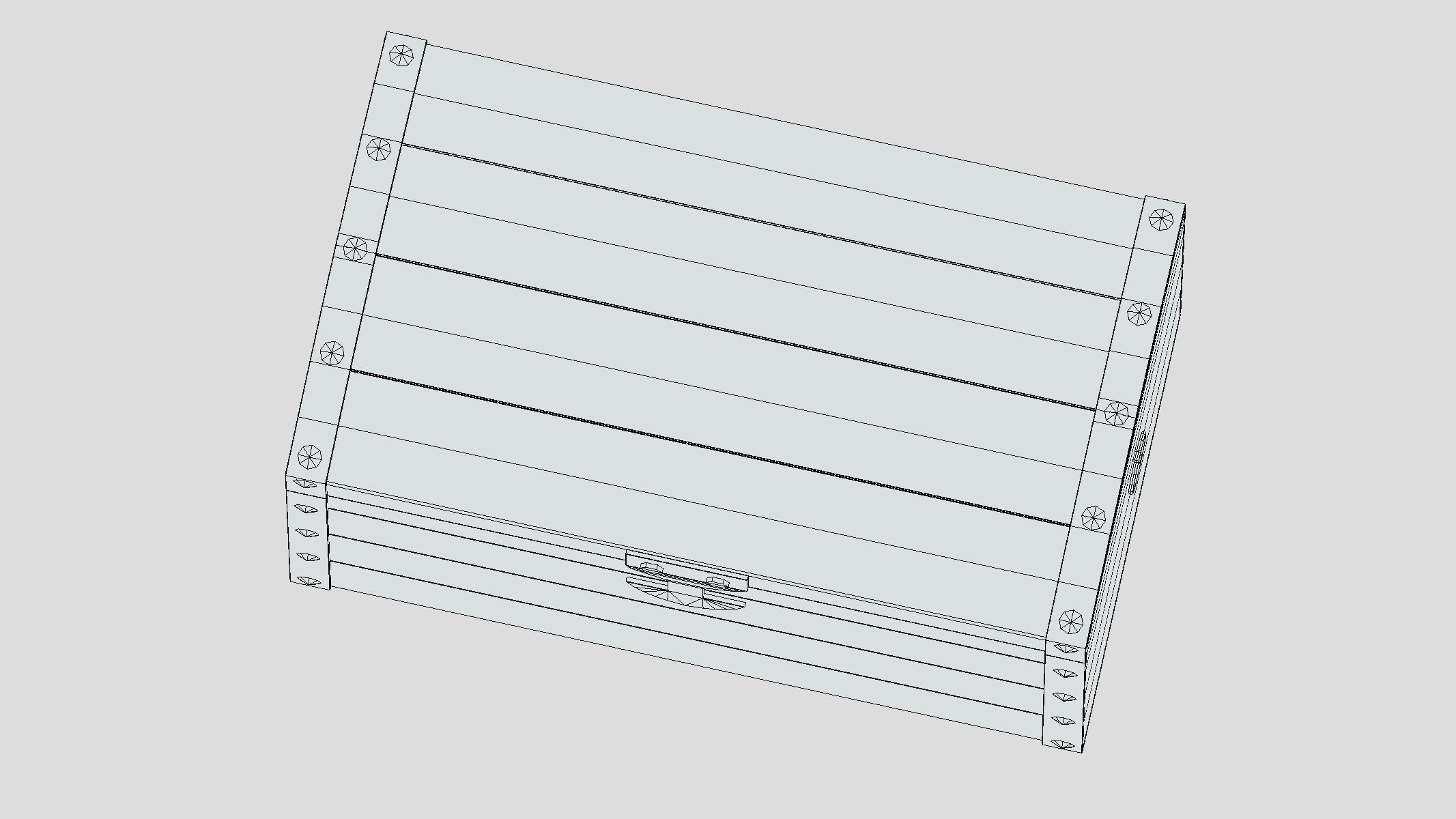 Treasure Chest Box 10 Low Poly PBR Low-poly 3D model_2