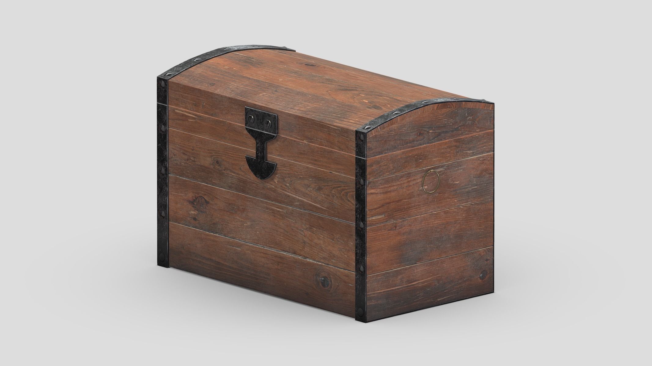 Treasure Chest Box 10 Low Poly PBR Low-poly 3D model_12
