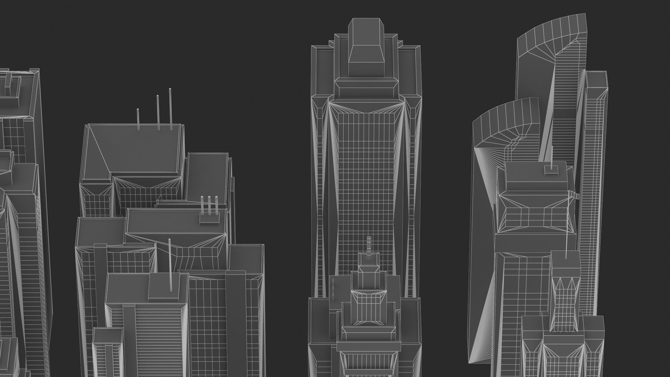 15 Building Low Poly Set 3D model_15