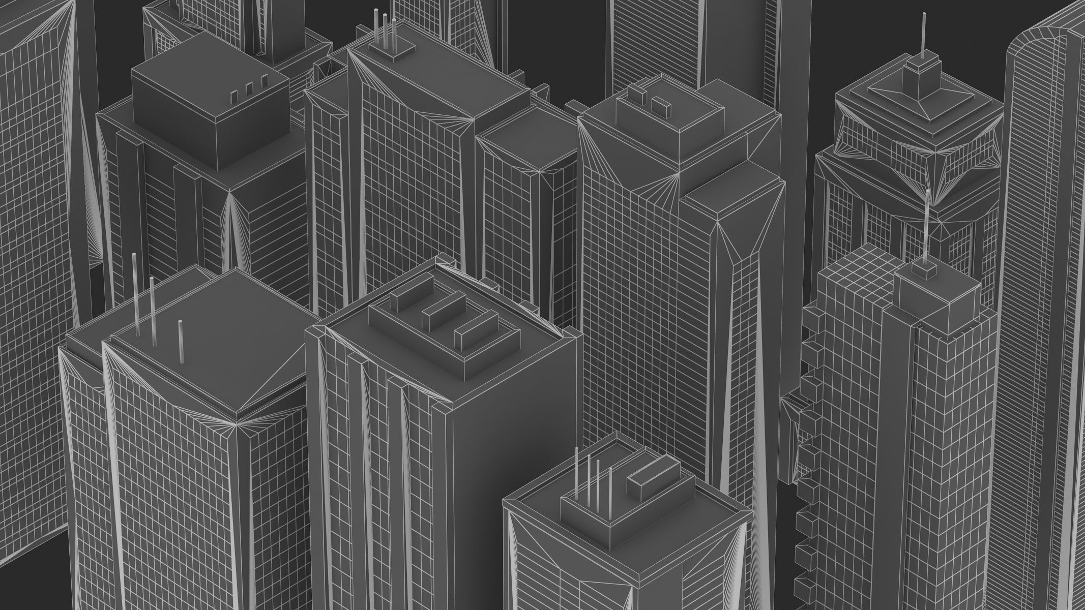 15 Building Low Poly Set 3D model_17