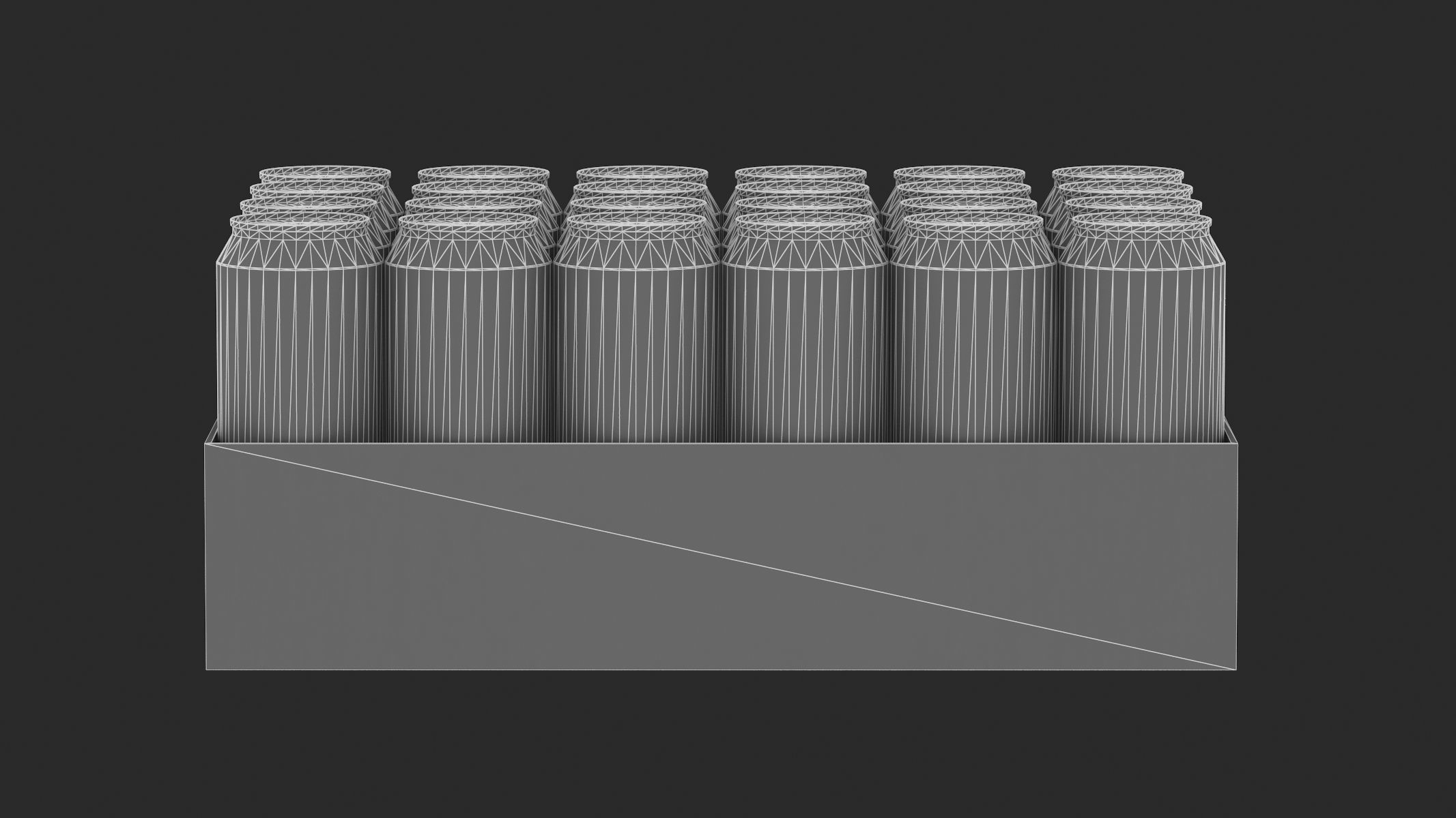 Beer 490ml Pack 24 Cans Low Poly PBR Realistic Low-poly 3D model_7